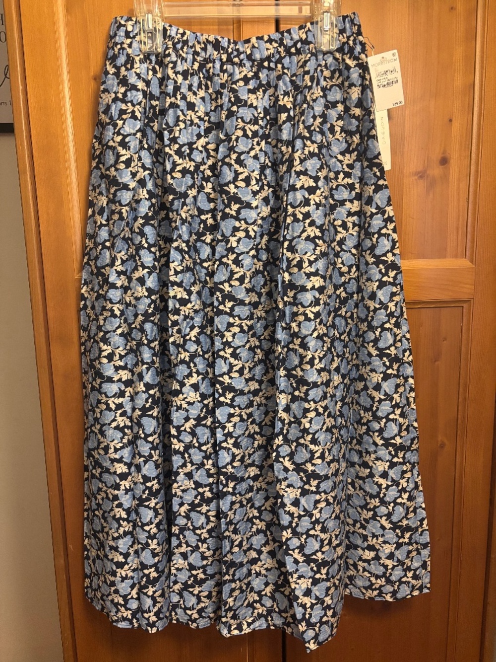 Caslon Print Pleated Maxi Skirt